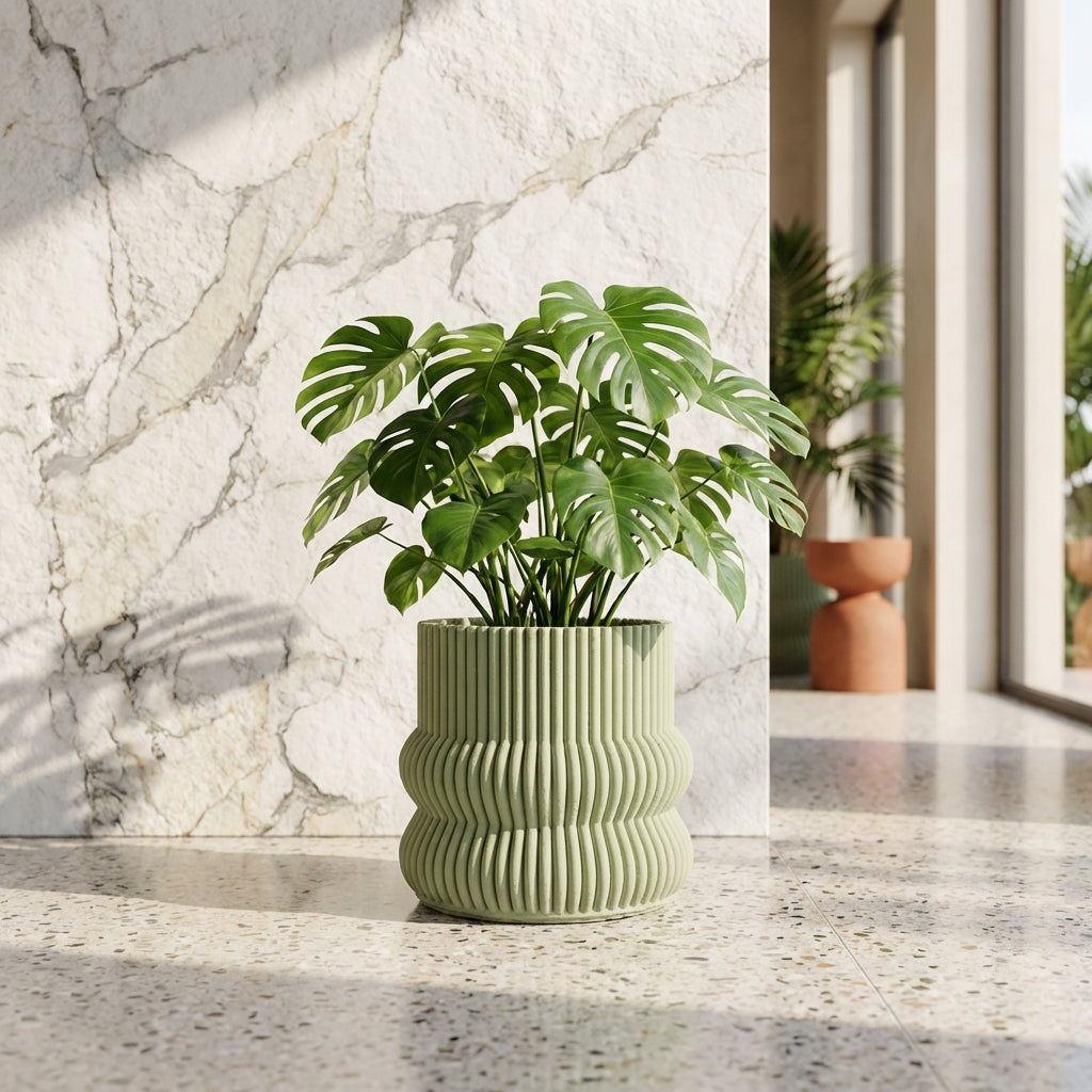 Lucas Pot en ciment - Mint Green