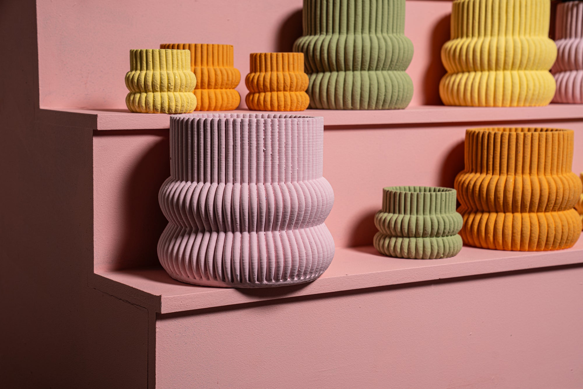 Lucas Pot en ciment - Light Pink