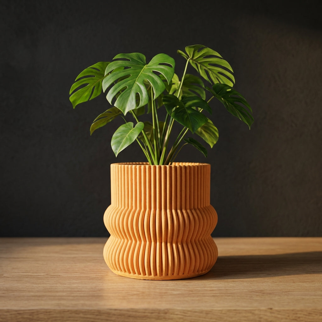 Lucas Pot en ciment - Orange