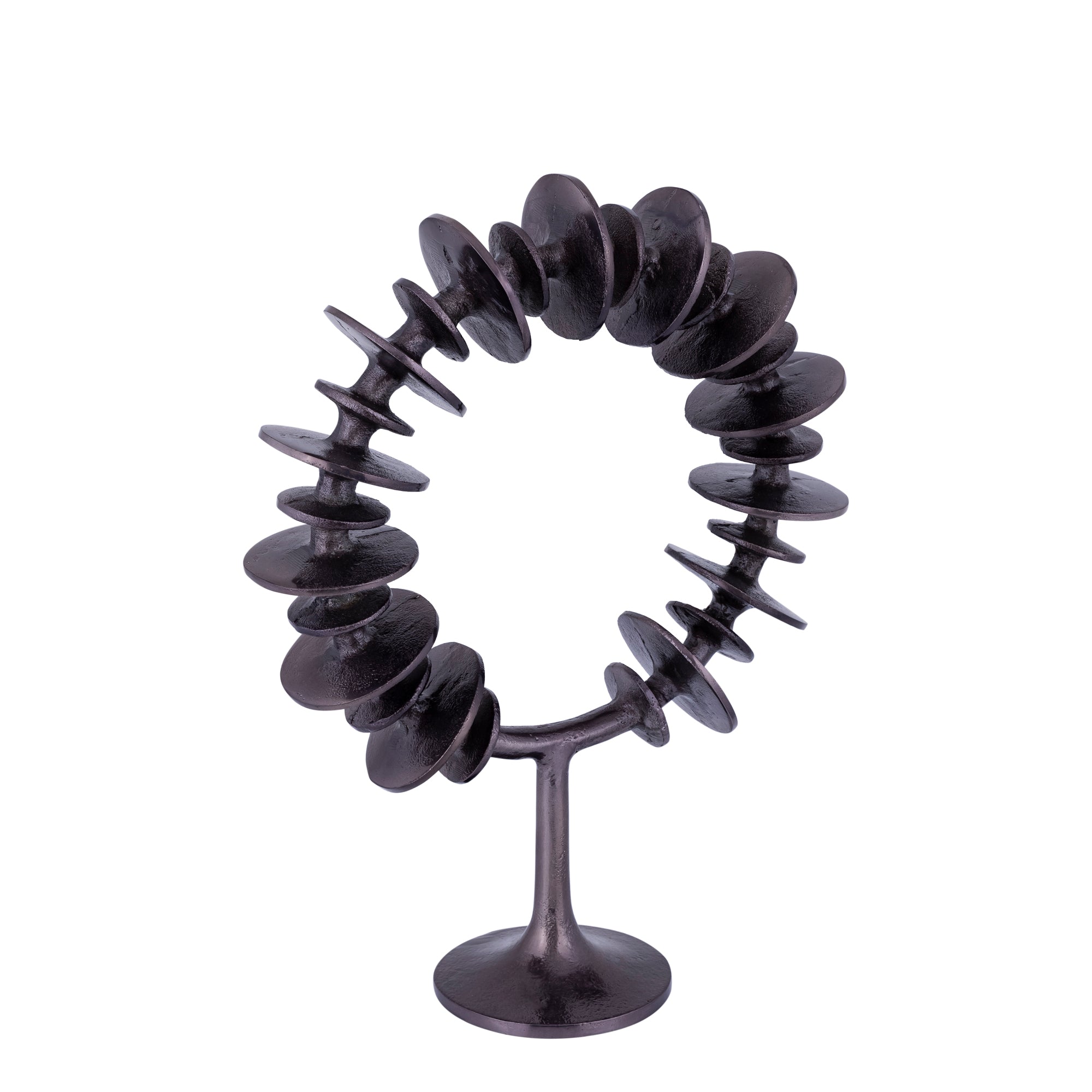 Awet GunMetal casted alu ring sculpture round L