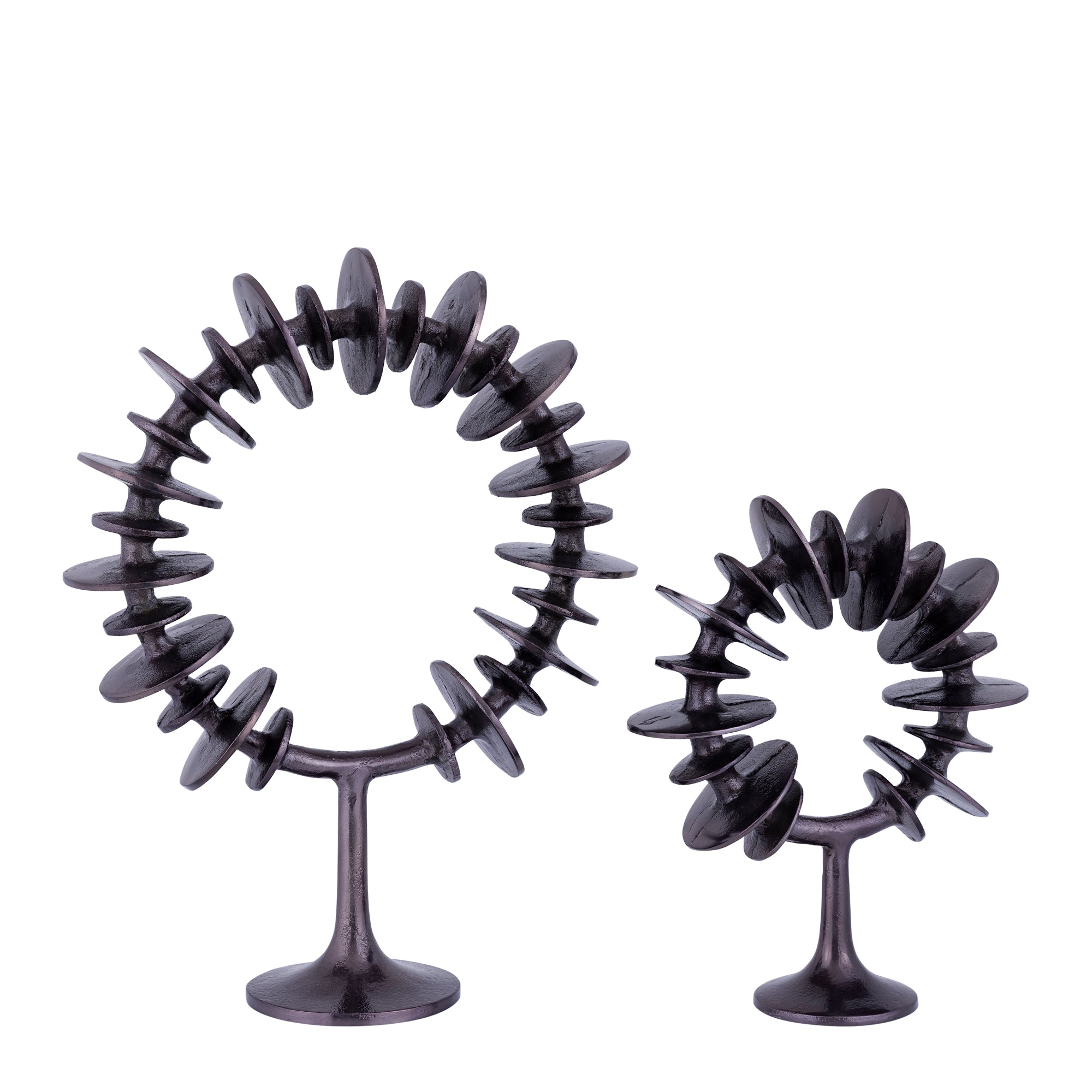 Awet GunMetal casted alu ring sculpture round S