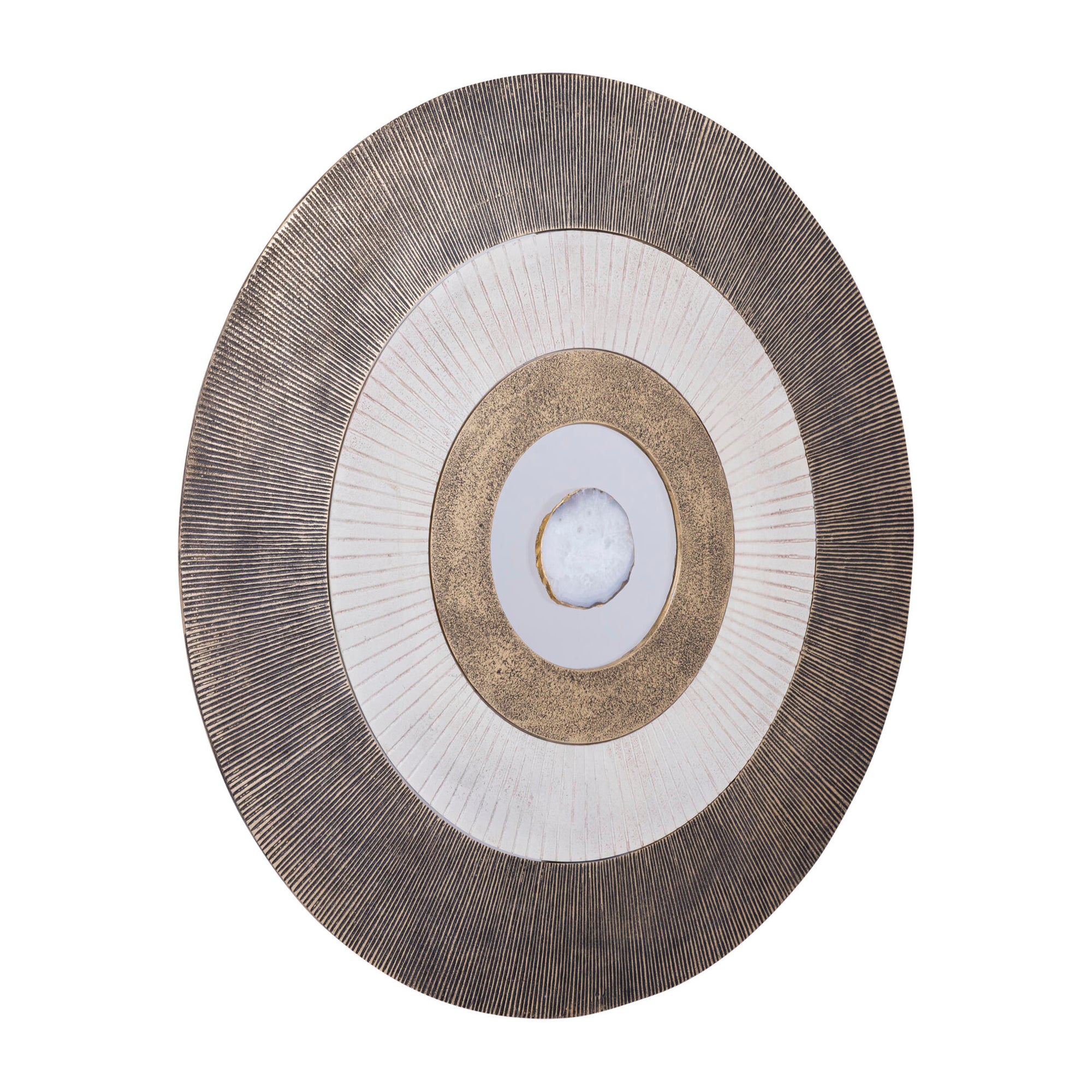 Jacci Gold casted alu wallpanel center stone rnd L