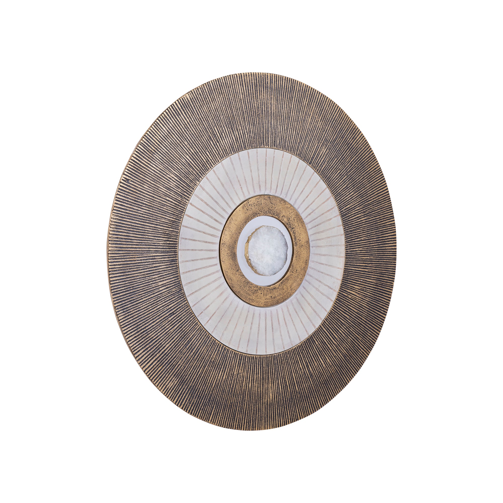 Jacci Gold casted alu wallpanel center stone rnd S