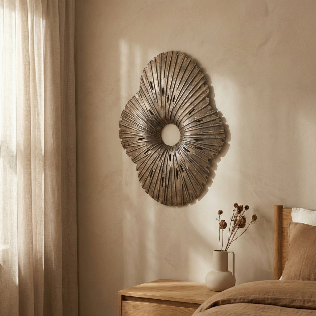 Vija Gold casted alu organic open wall panel L