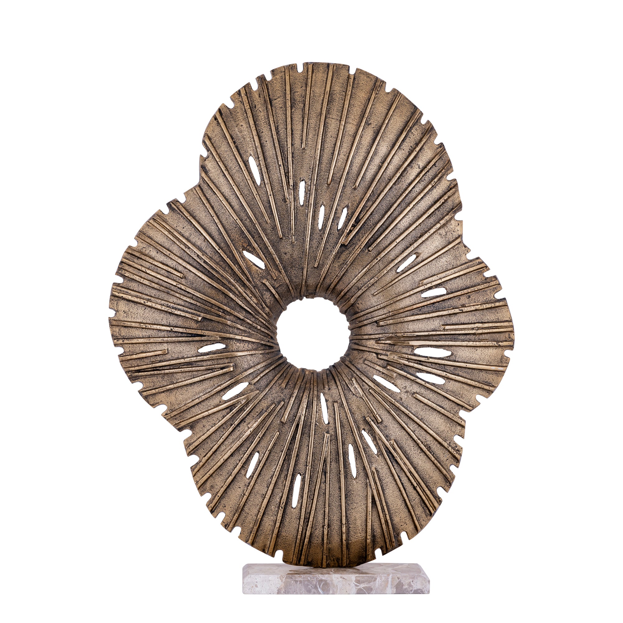 Vija Gold casted alu organic open statue L