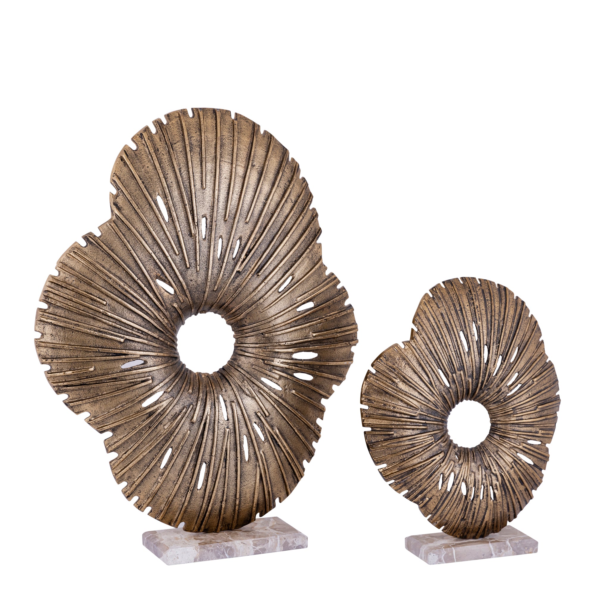 Vija Gold casted alu organic open statue S
