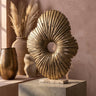 Vija Gold casted alu organic open statue L
