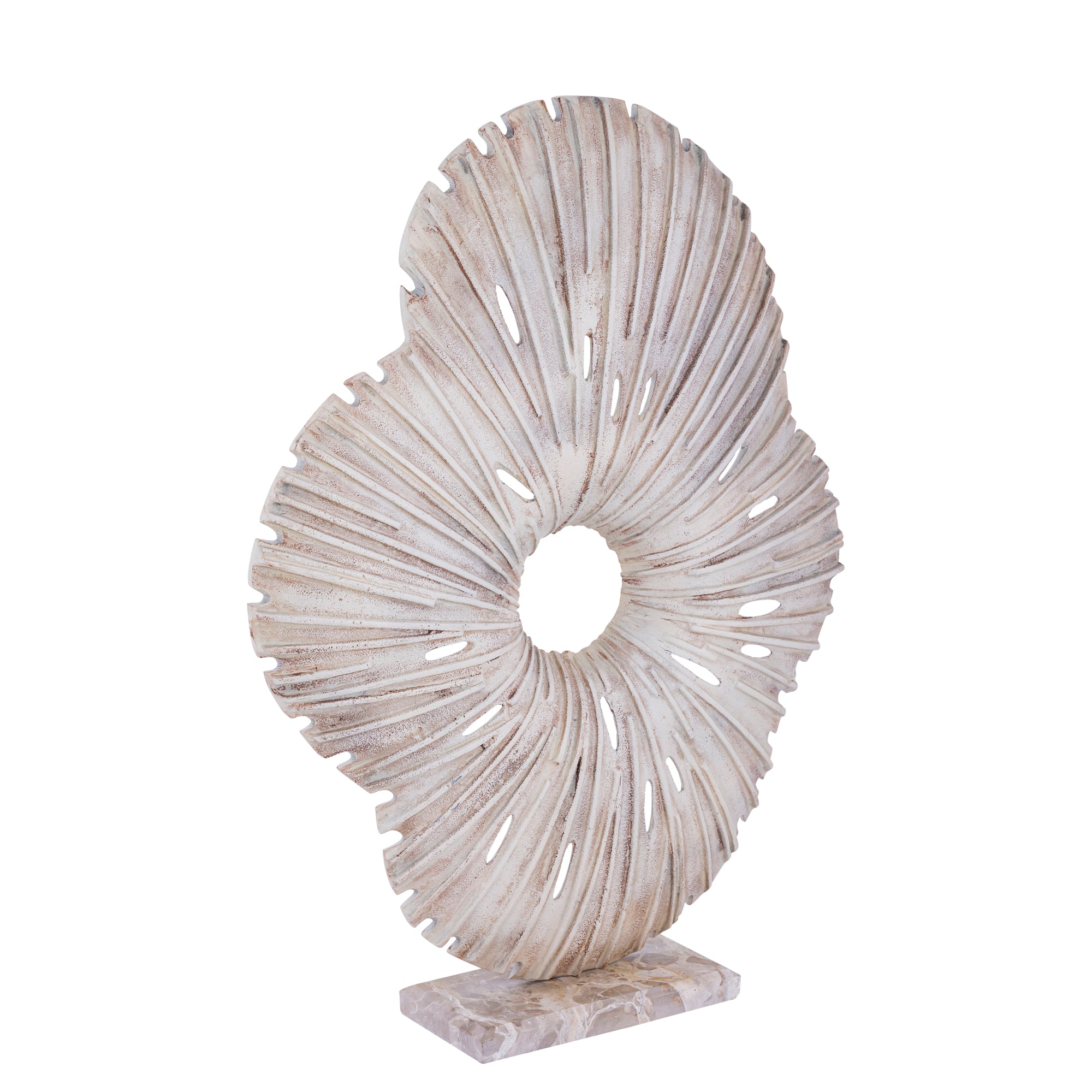 Vija Beige casted alu organic open statue L