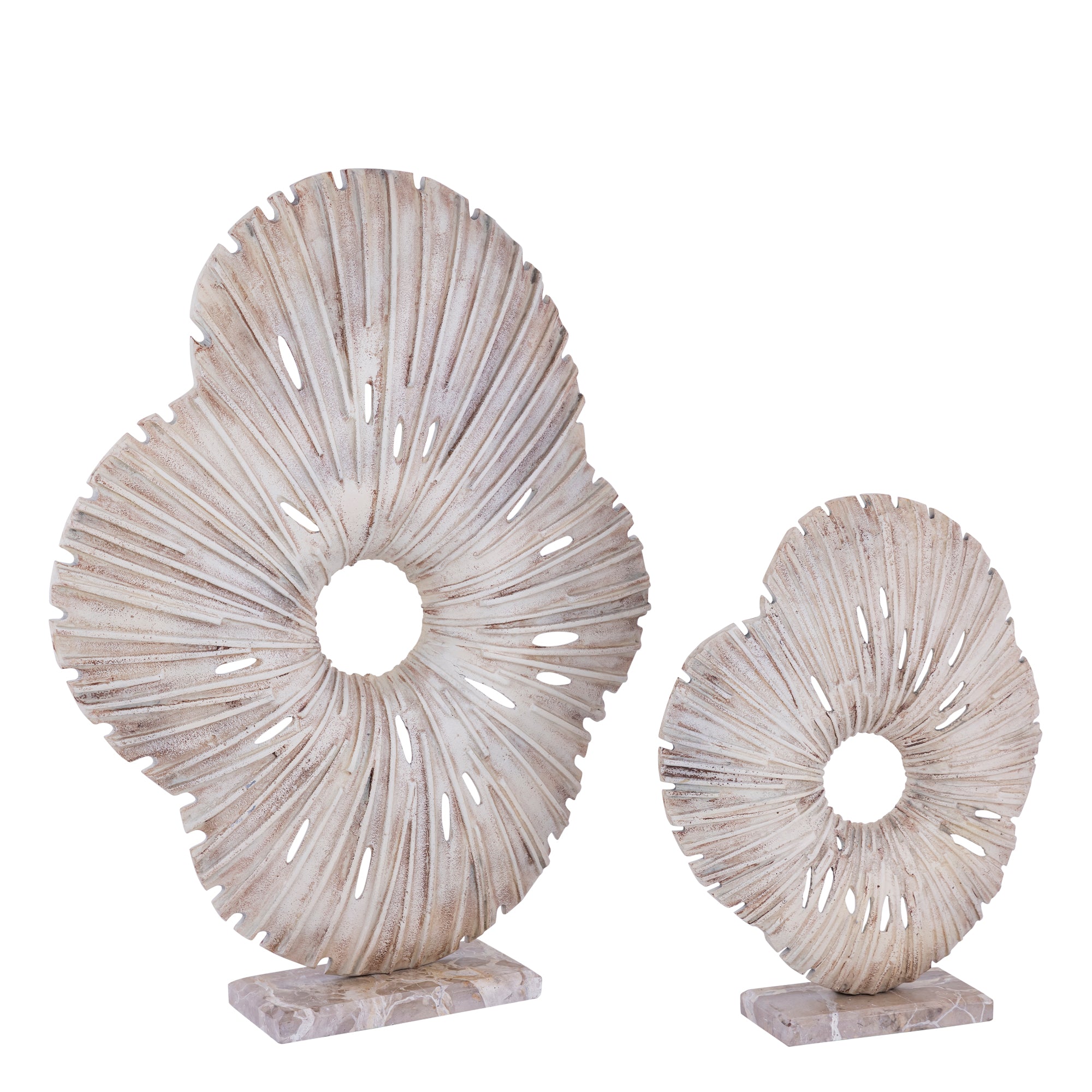 Vija Beige casted alu organic open statue L
