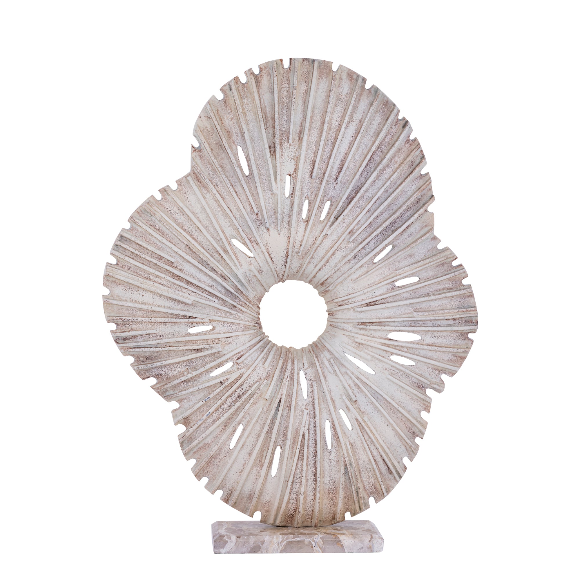 Vija Beige casted alu organic open statue L