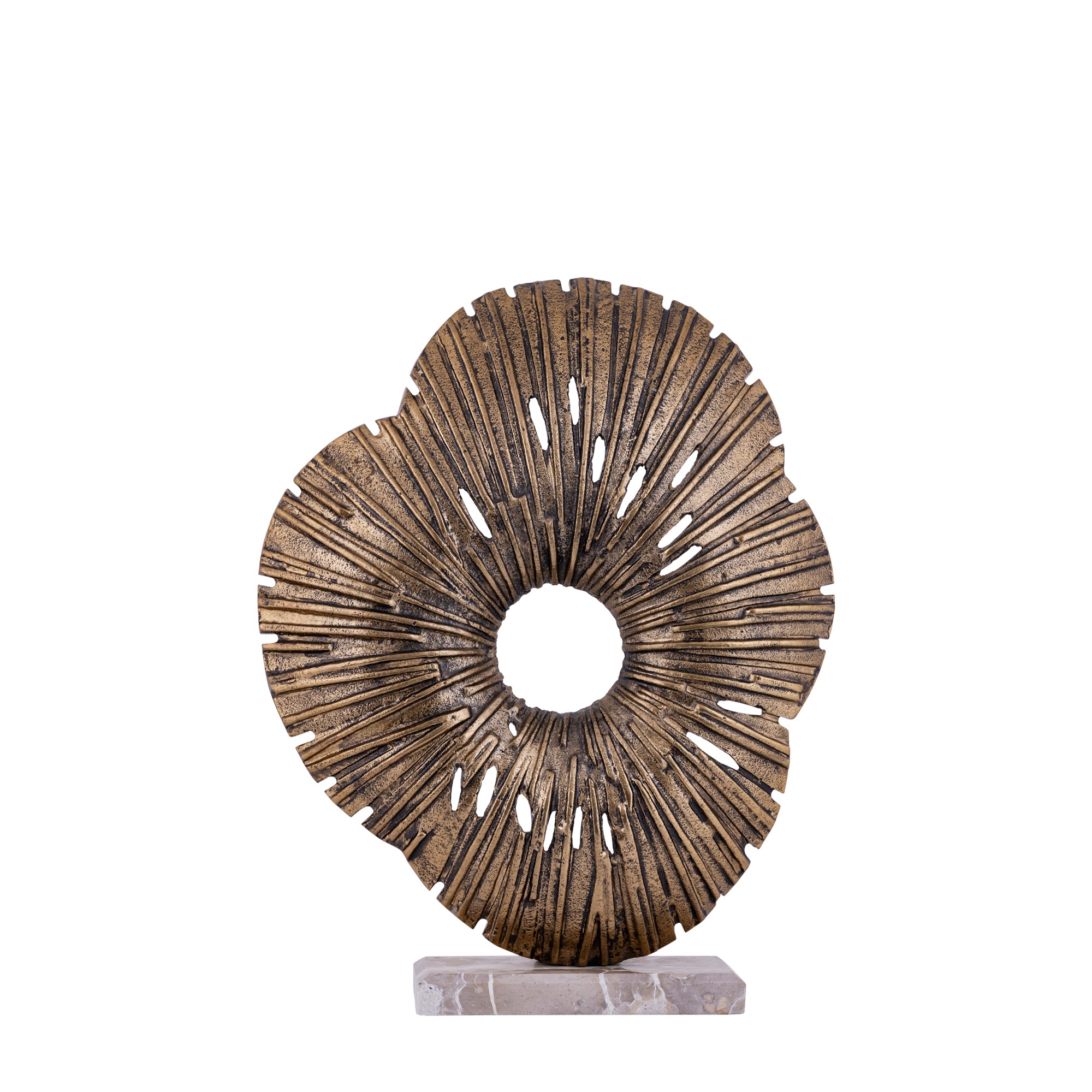 Vija Gold casted alu organic open statue S