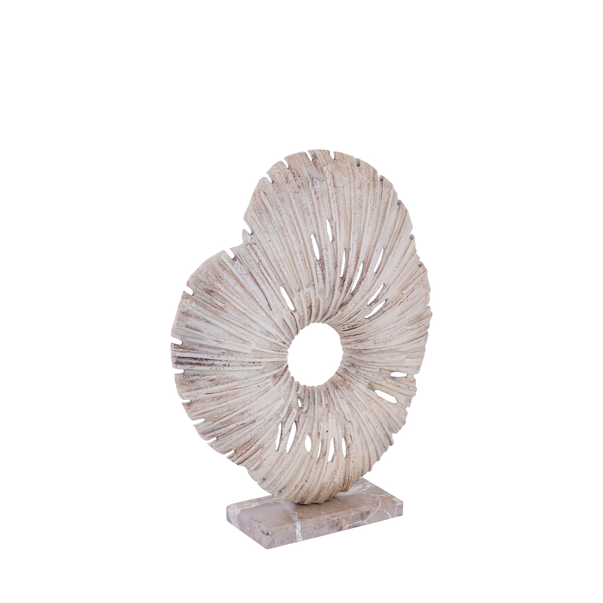 Vija Beige casted alu organic open statue S