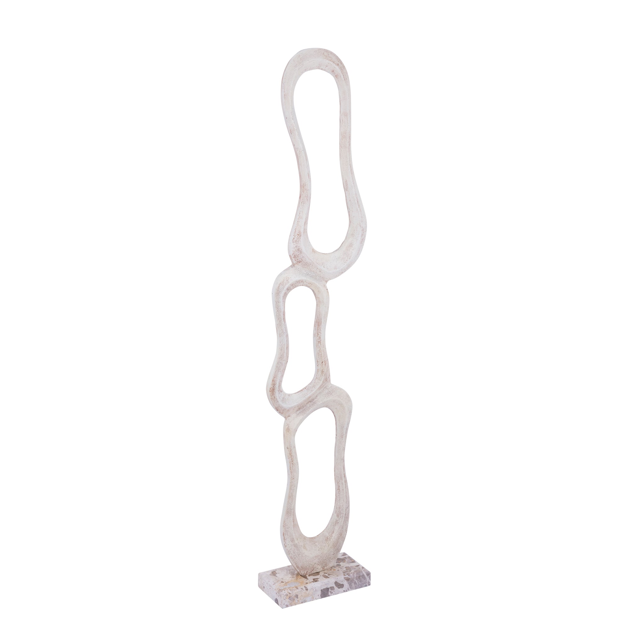 Camare Beige casted alu abstract open statue L