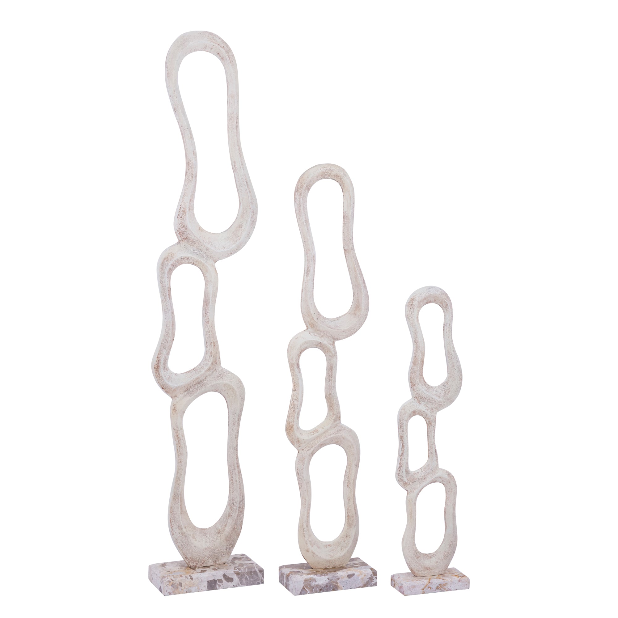 Camare Beige casted alu abstract open statue L