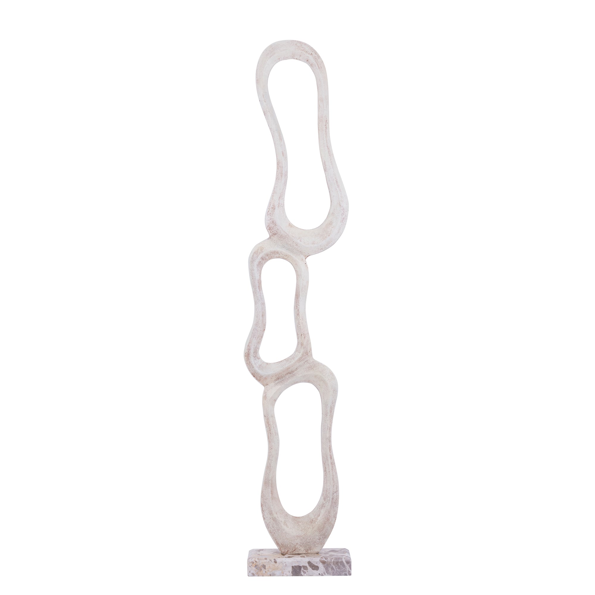 Camare Beige casted alu abstract open statue L