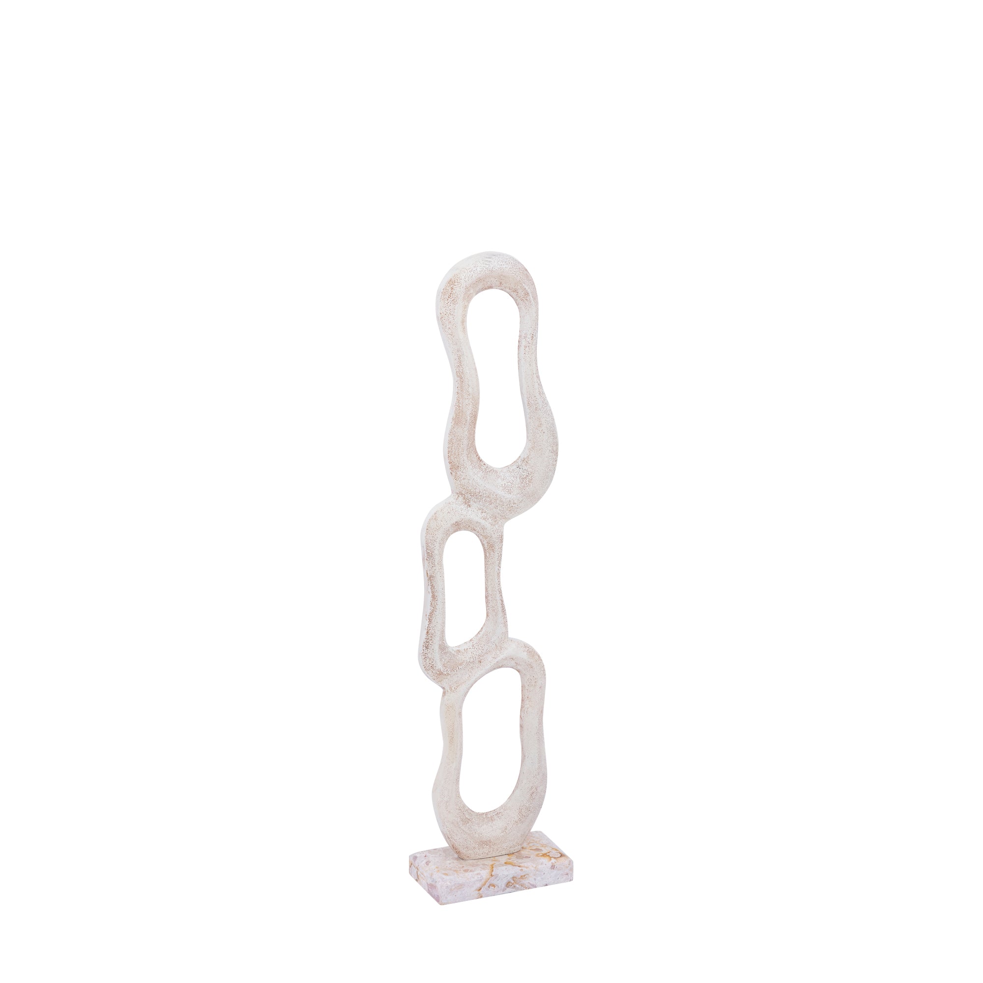 Camare Beige casted alu abstract open statue S