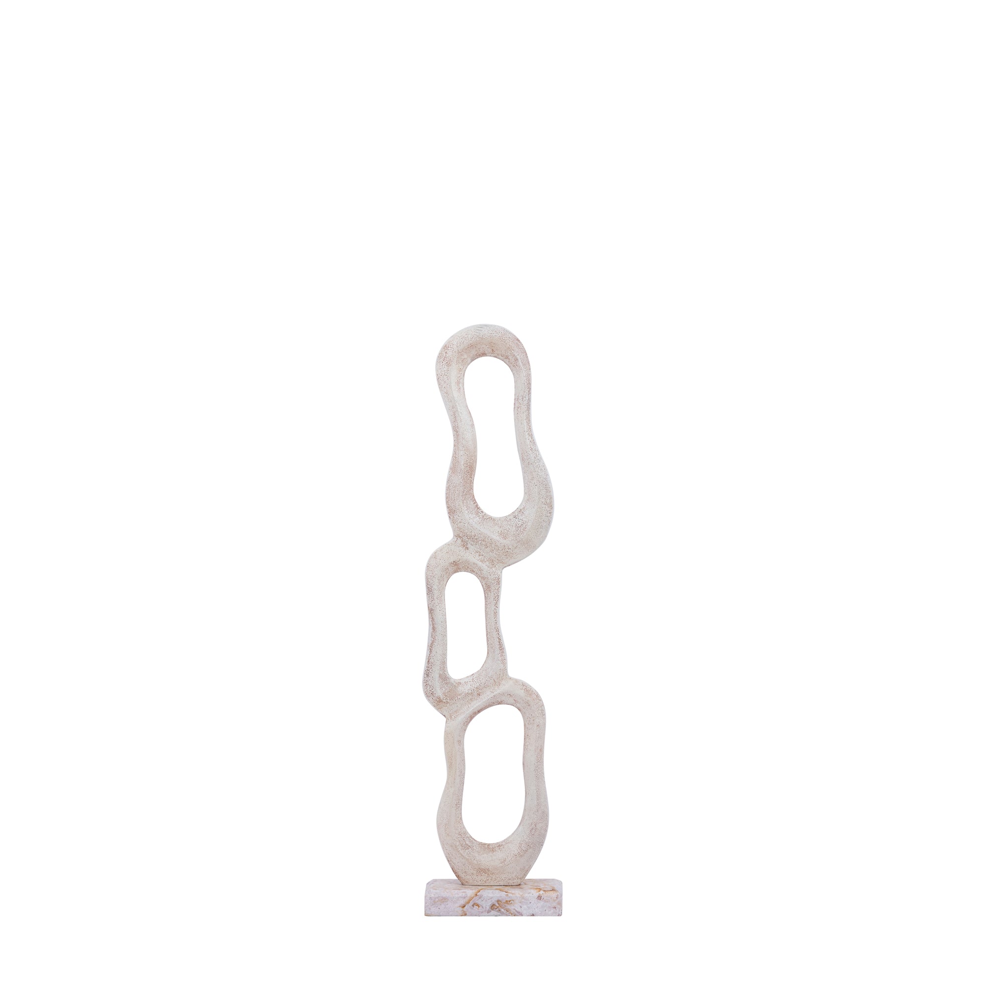 Camare Beige casted alu abstract open statue S