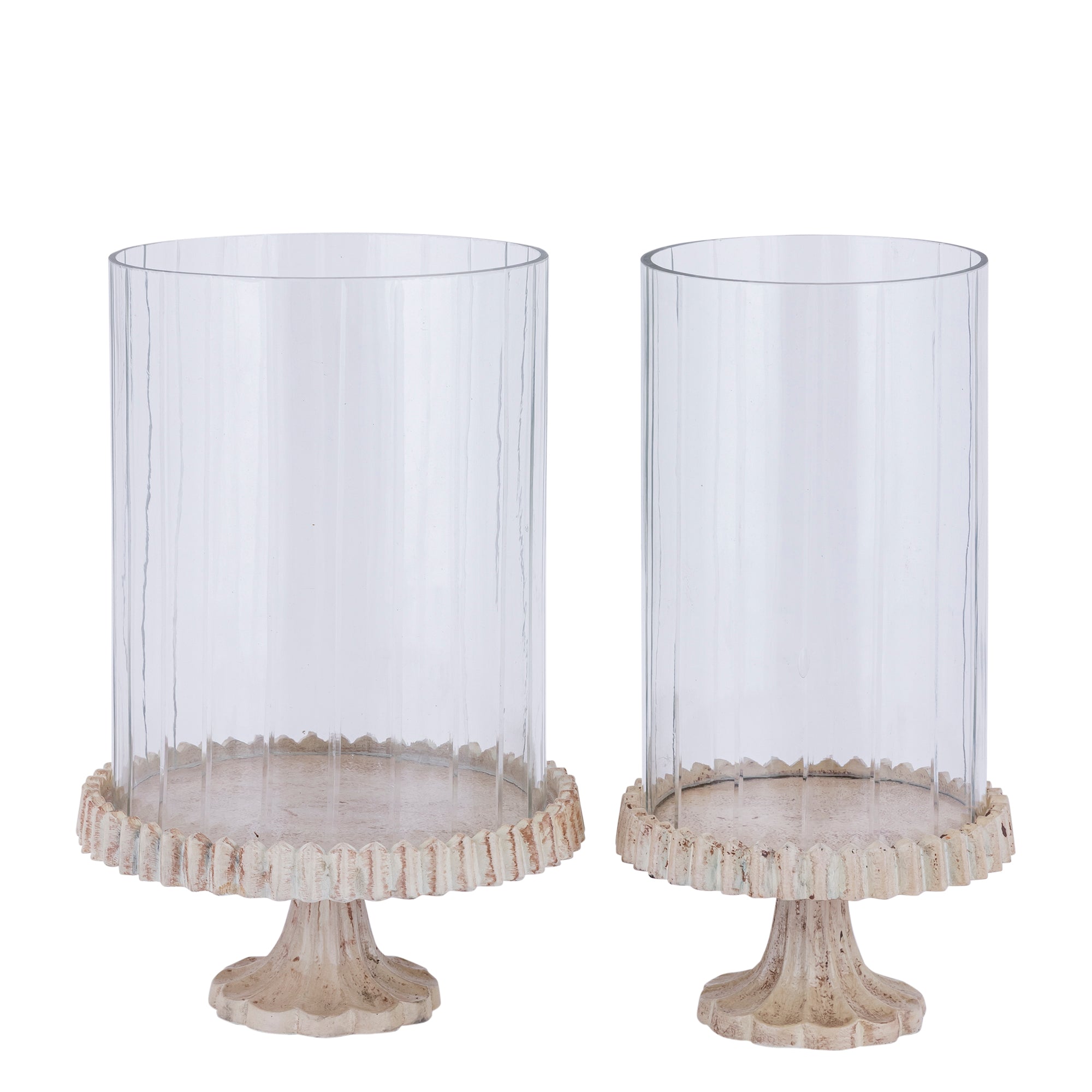 Troye Bougeoirs en verre - Or