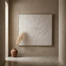 Florise Cream framed canvas wall panel flower A