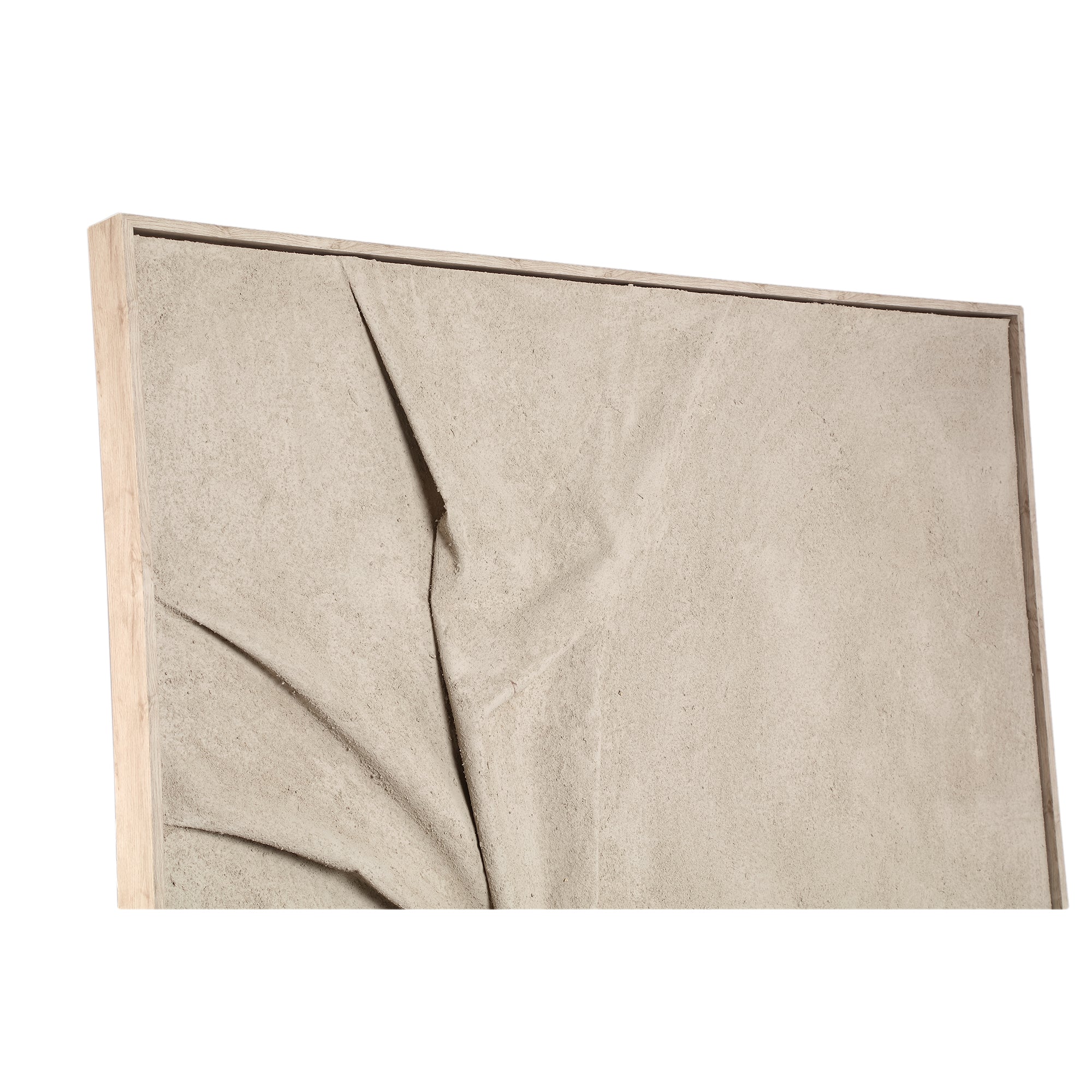 Dizze Sand framed canvas wall panel textile wave S