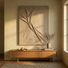 Dizze Sand framed canvas wall panel textile wave S