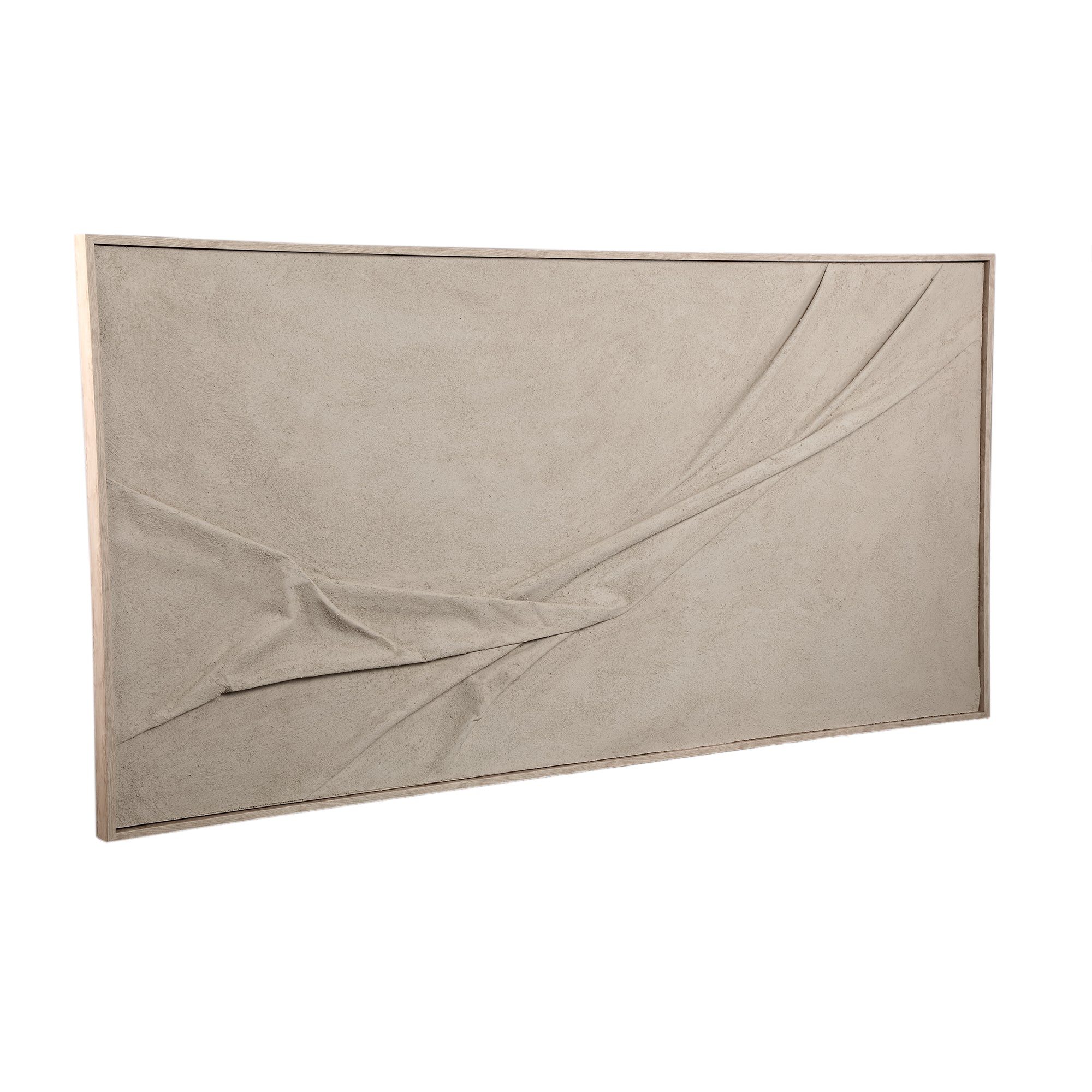 Dizze Sand framed canvas wall panel textile wave L