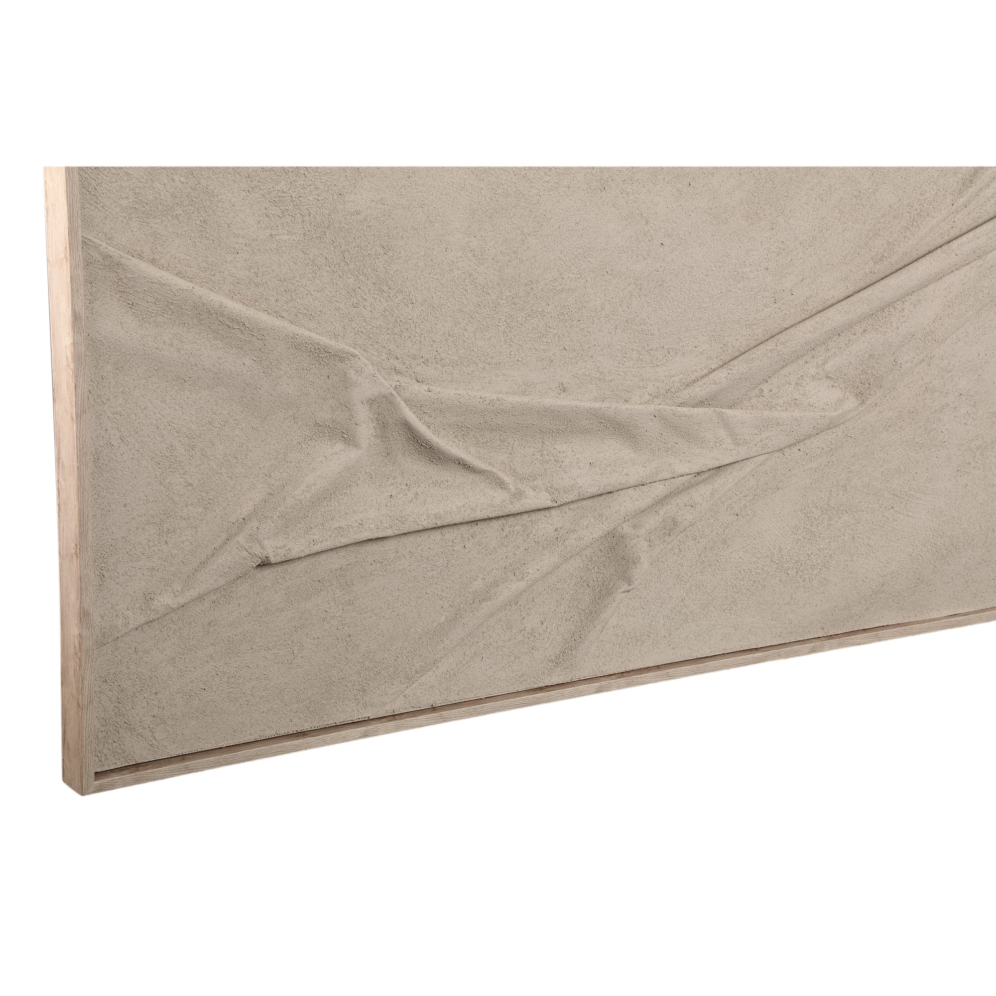 Dizze Sand framed canvas wall panel textile wave L