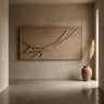 Dizze Sand framed canvas wall panel textile wave L