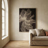 Lorinde Dark Brown canvas wall panel flower art