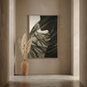Jilla Dark Green canvas wall panel elegant woman