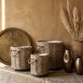 Panier Darrett — Naturel Tissé Rond avec Roulettes SV