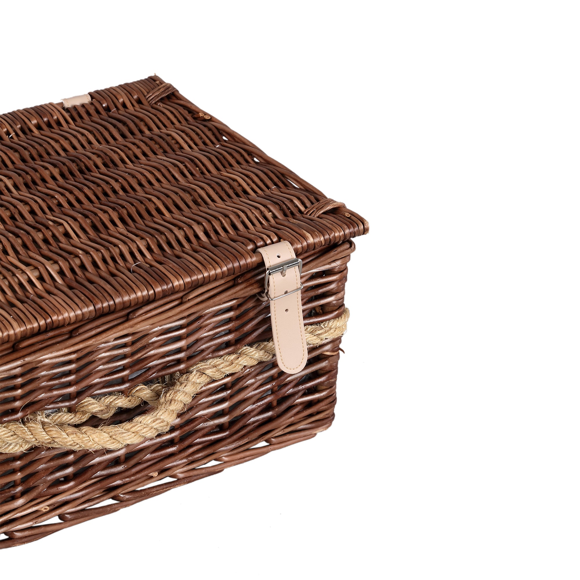 Kinzey Brown willow picnic basket for 2 person
