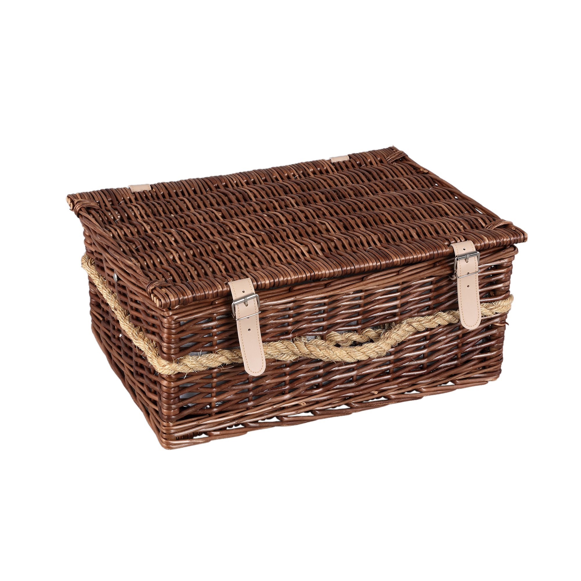 Kinzey Brown willow picnic basket for 2 person
