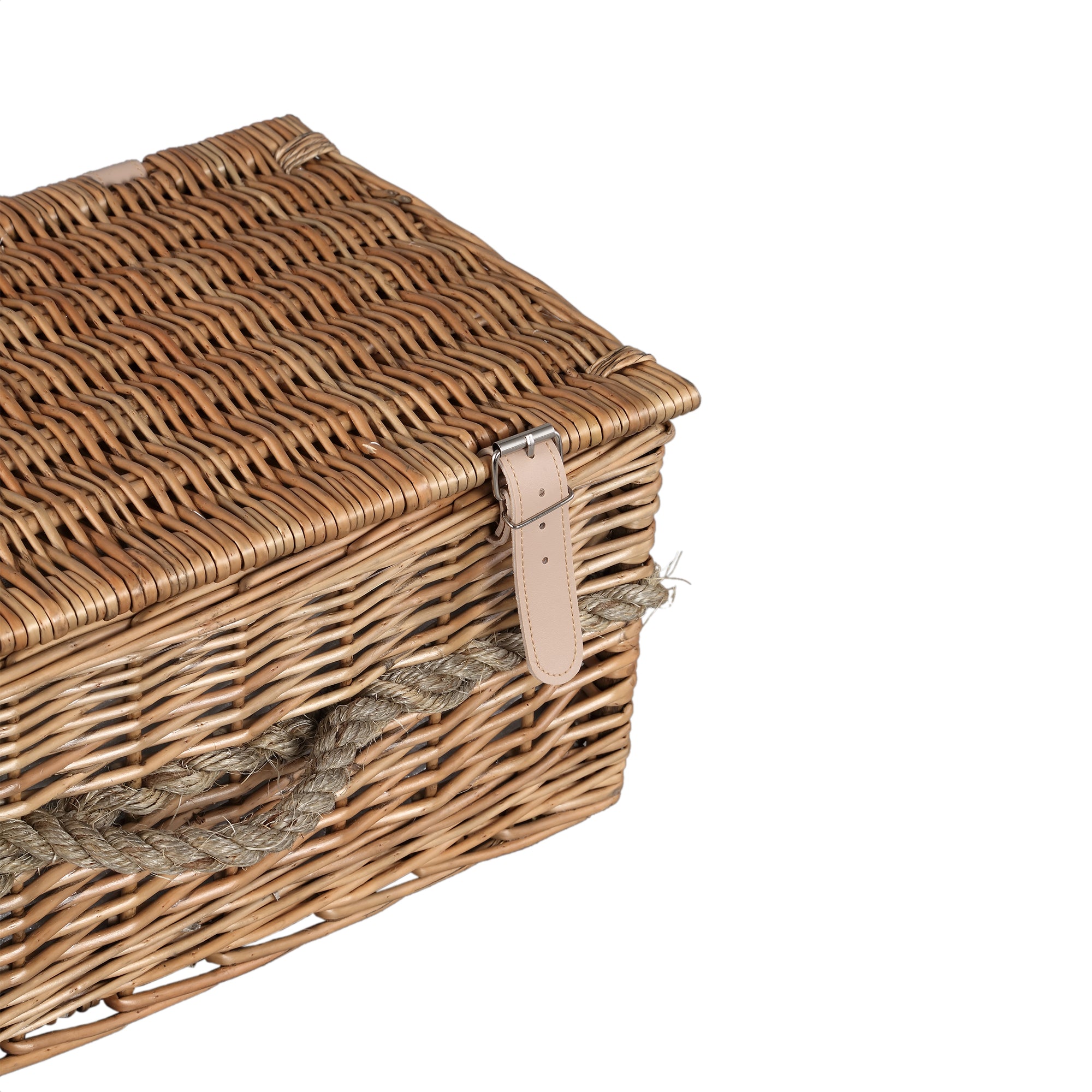 Kinzey Natural willow picnic basket for 2 person