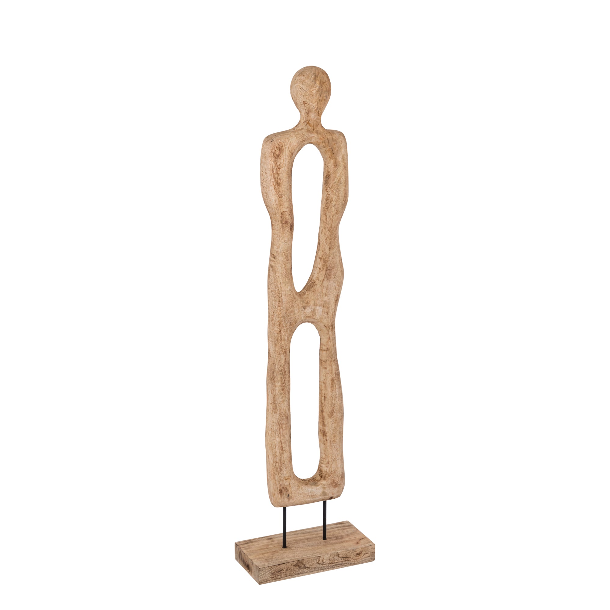 Shali Natural mango wood open person statue B high