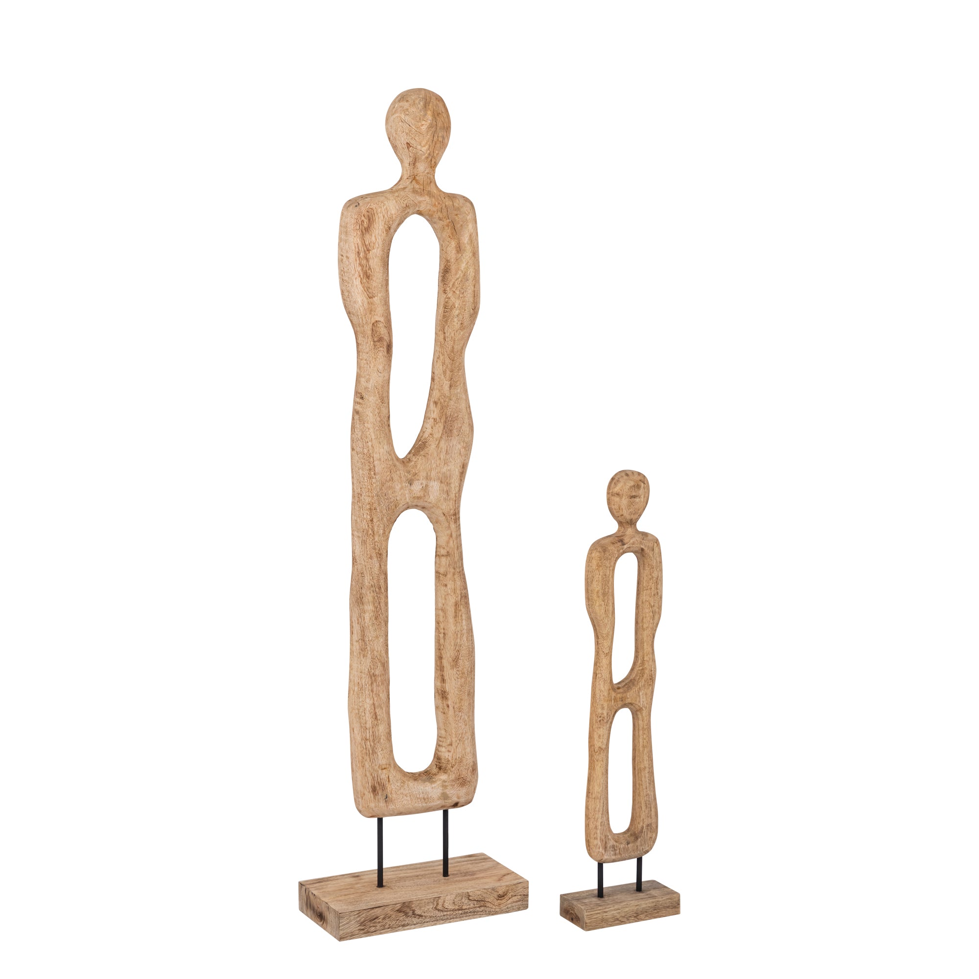 Shali Natural mango wood open person statue B high