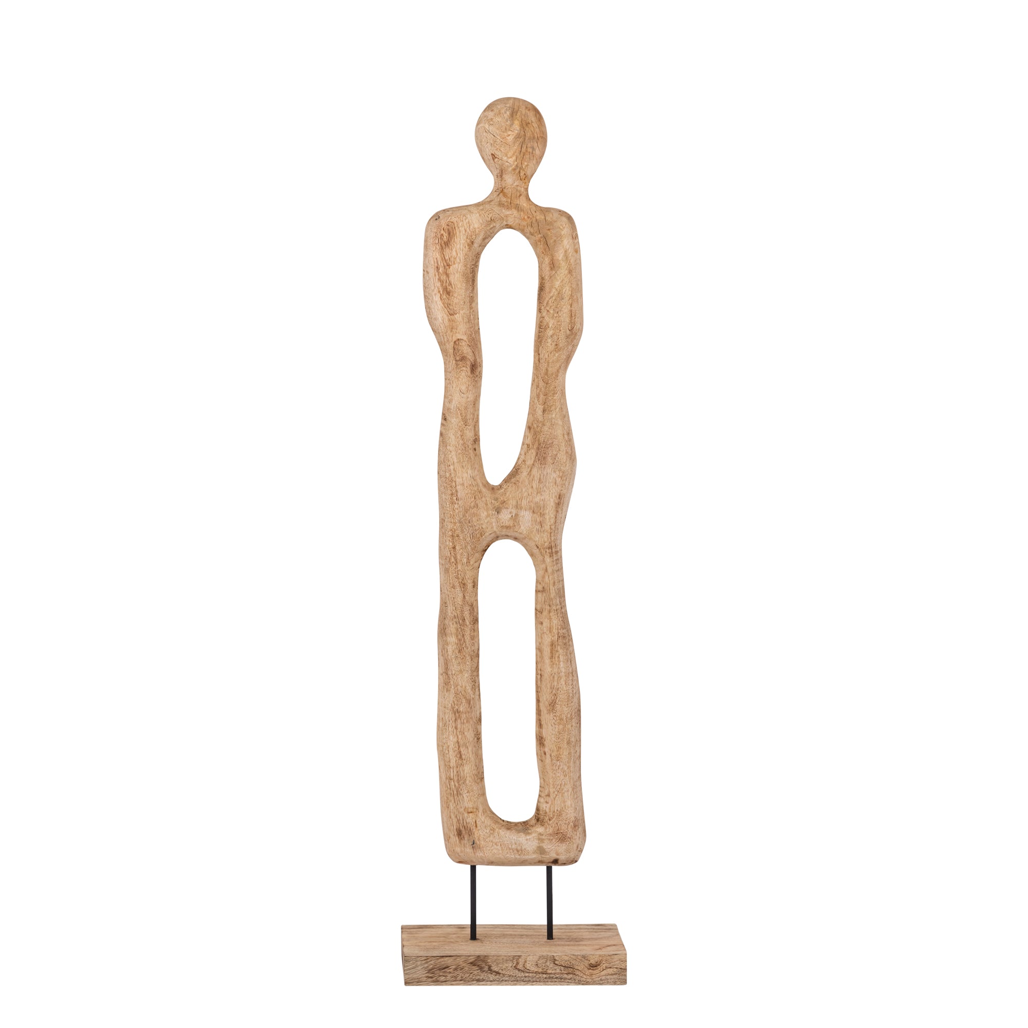 Shali Natural mango wood open person statue B high