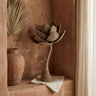 Ambre Natural seagrass woven flower statue L