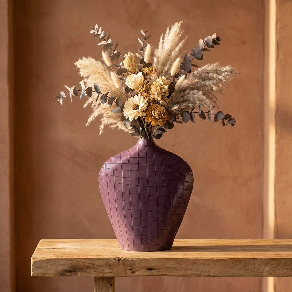 Chelton Vase en métal - Violet