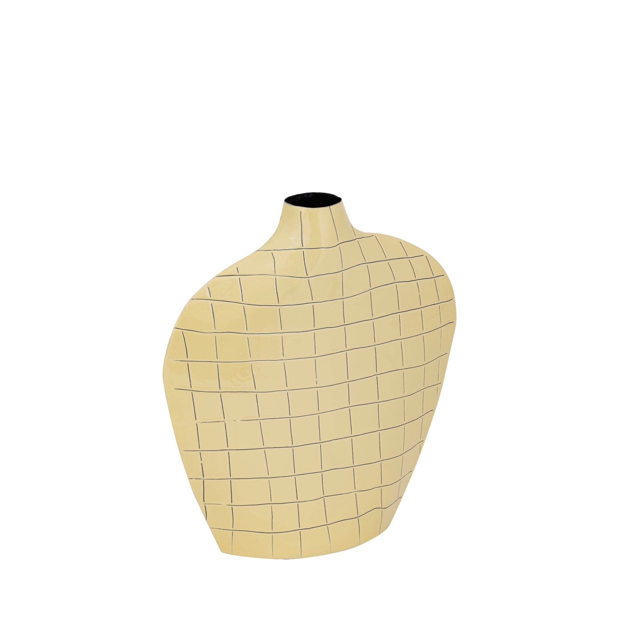 Chelton Vase en métal - Jaune