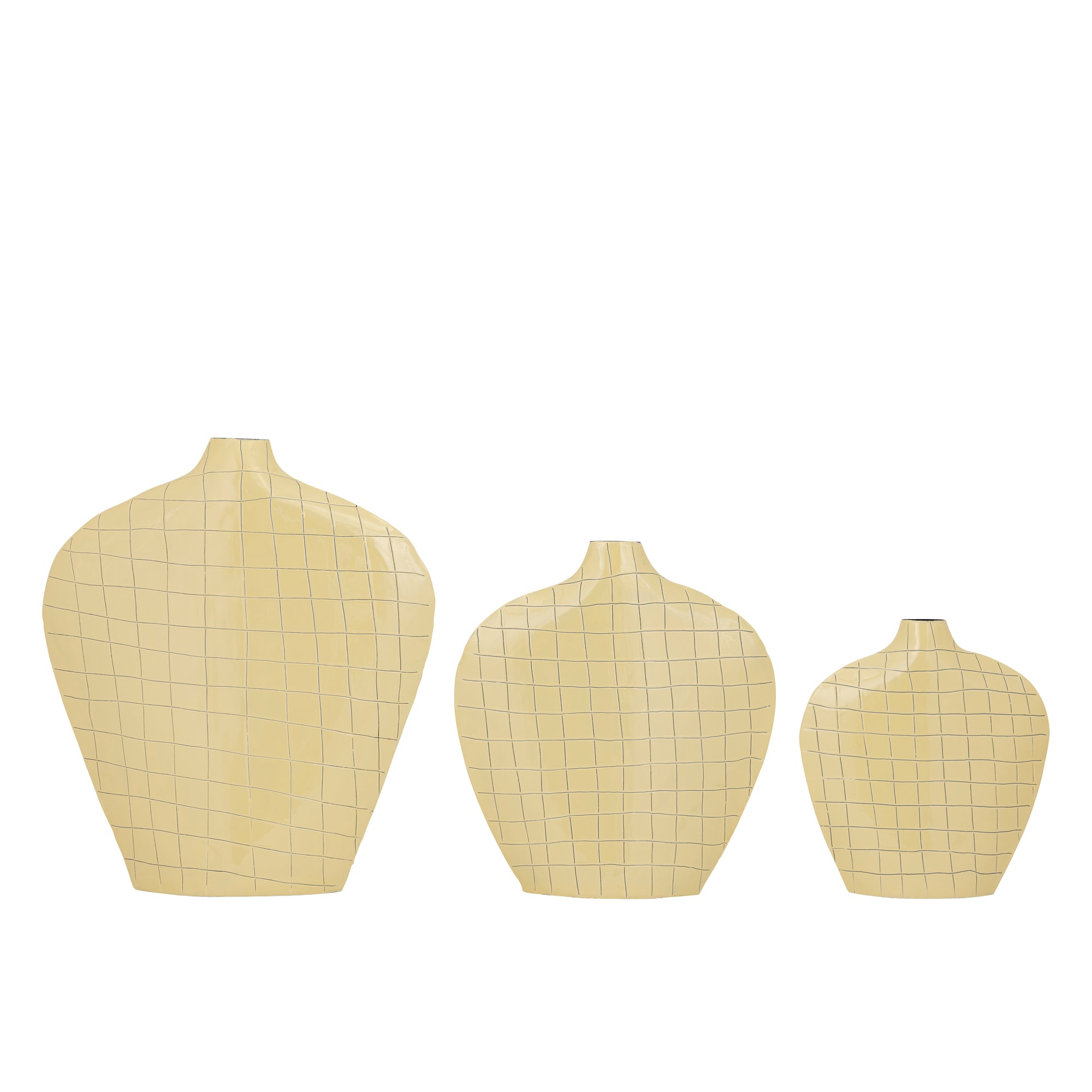 Chelton Vase en métal - Yellow
