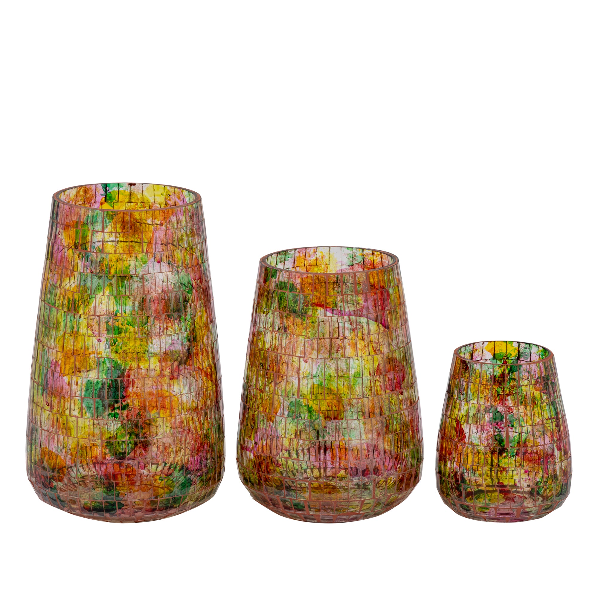 Avra Bougeoirs en verre - Vert