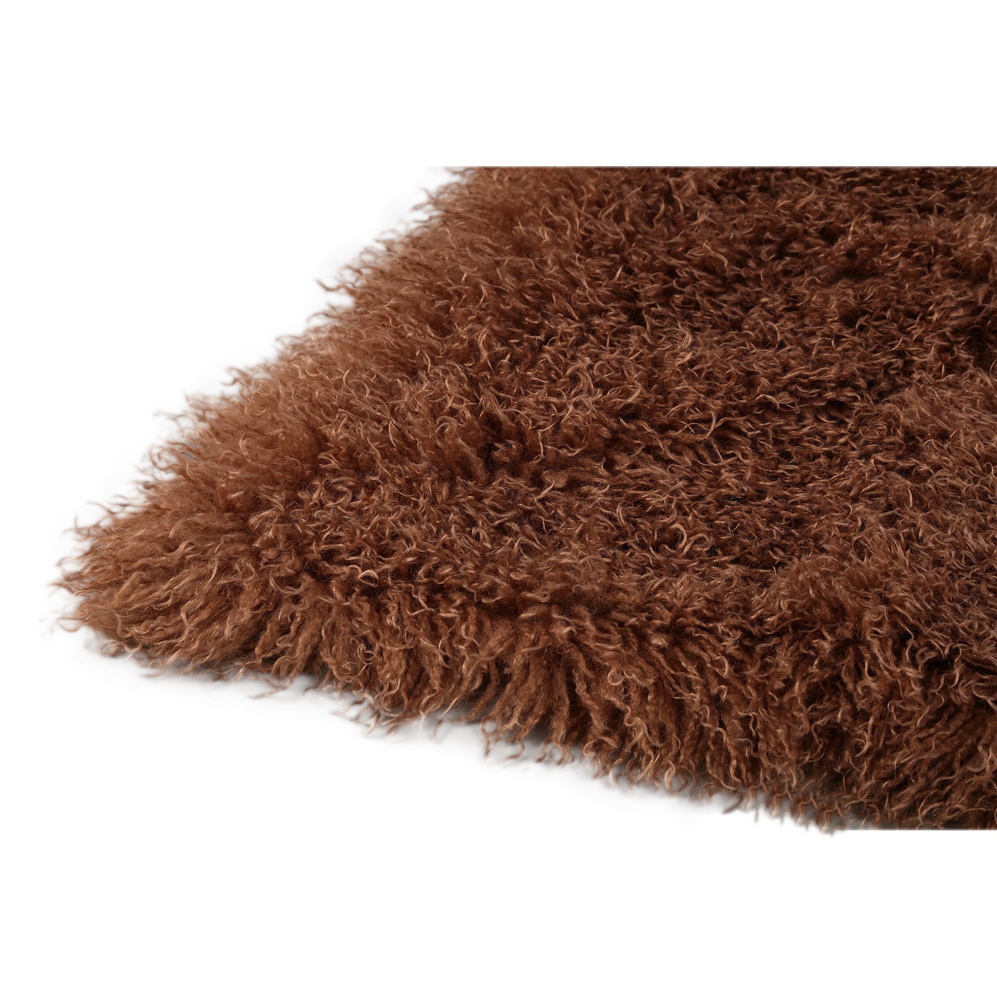 Rexx Dark Brown fake sheep fur plaid L Marron foncé — Plaid — vue 3 | Häus
