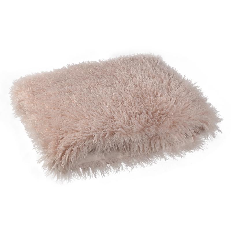 Rexx Beige fake sheep fur plaid S Beige — Plaid — vue 4 | Häus