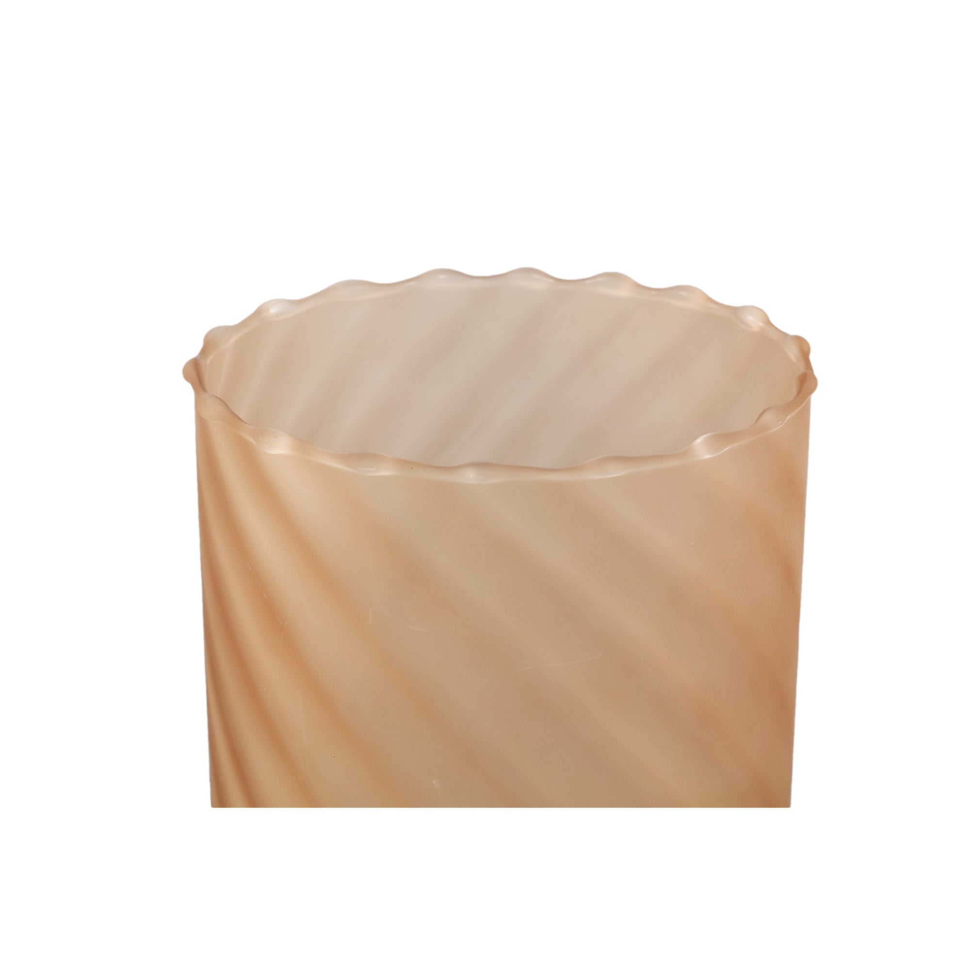 Rameen Bougeoirs en verre — Rnd Frosted Stormlight - Marron clair