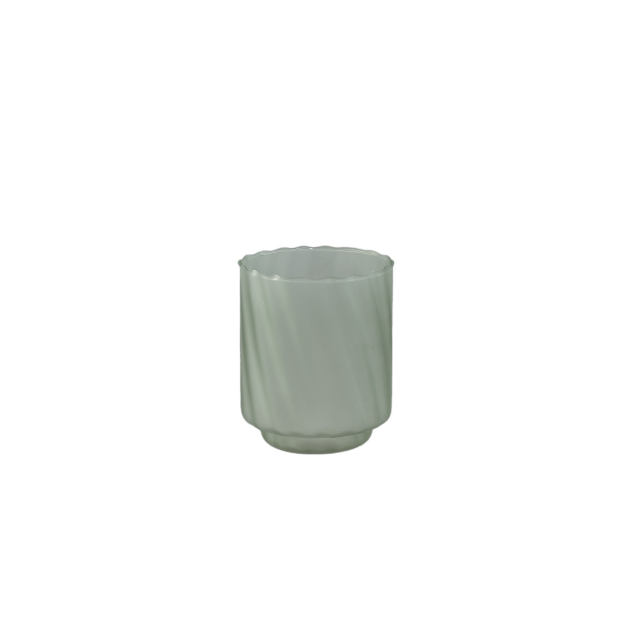 Rameen Bougeoirs en verre — Round Frosted Stormlight - Vert