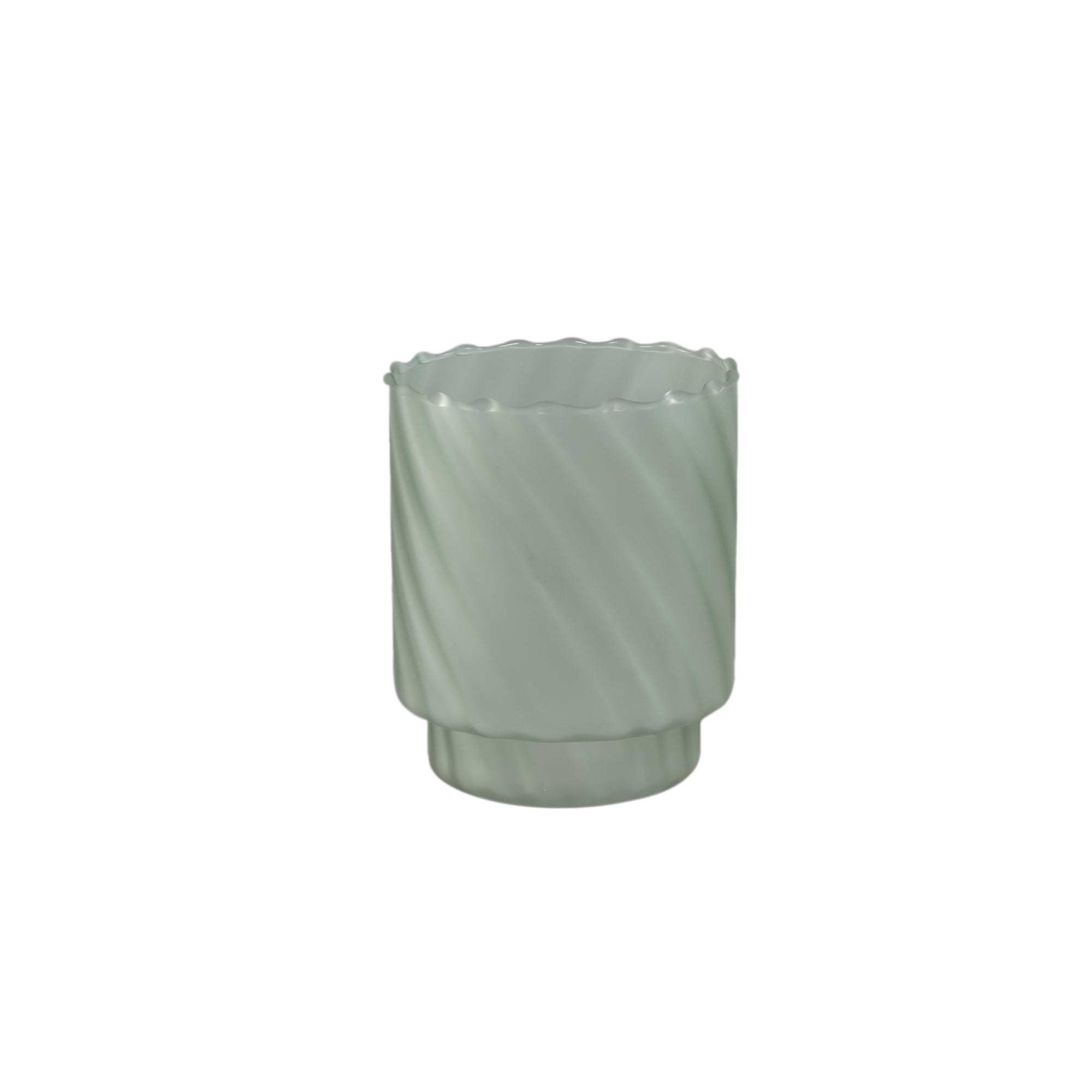 Rameen Bougeoirs en verre — Round Frosted Stormlight - Vert