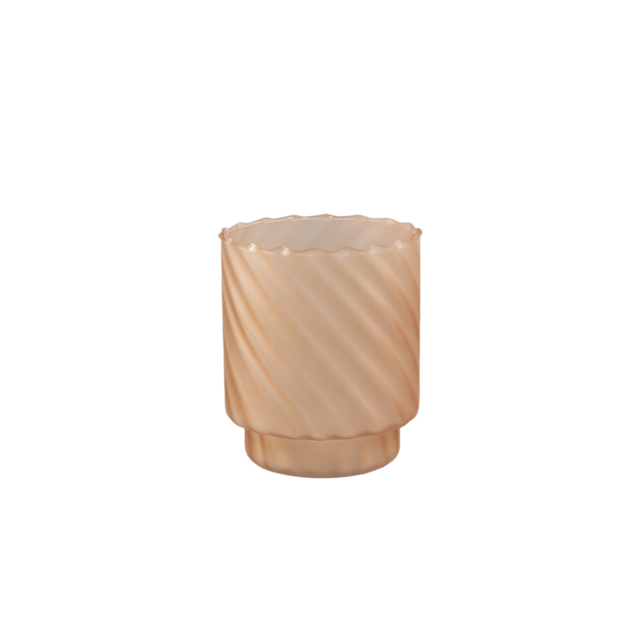 Rameen Bougeoirs en verre — Rnd Frosted Stormlight - Marron clair