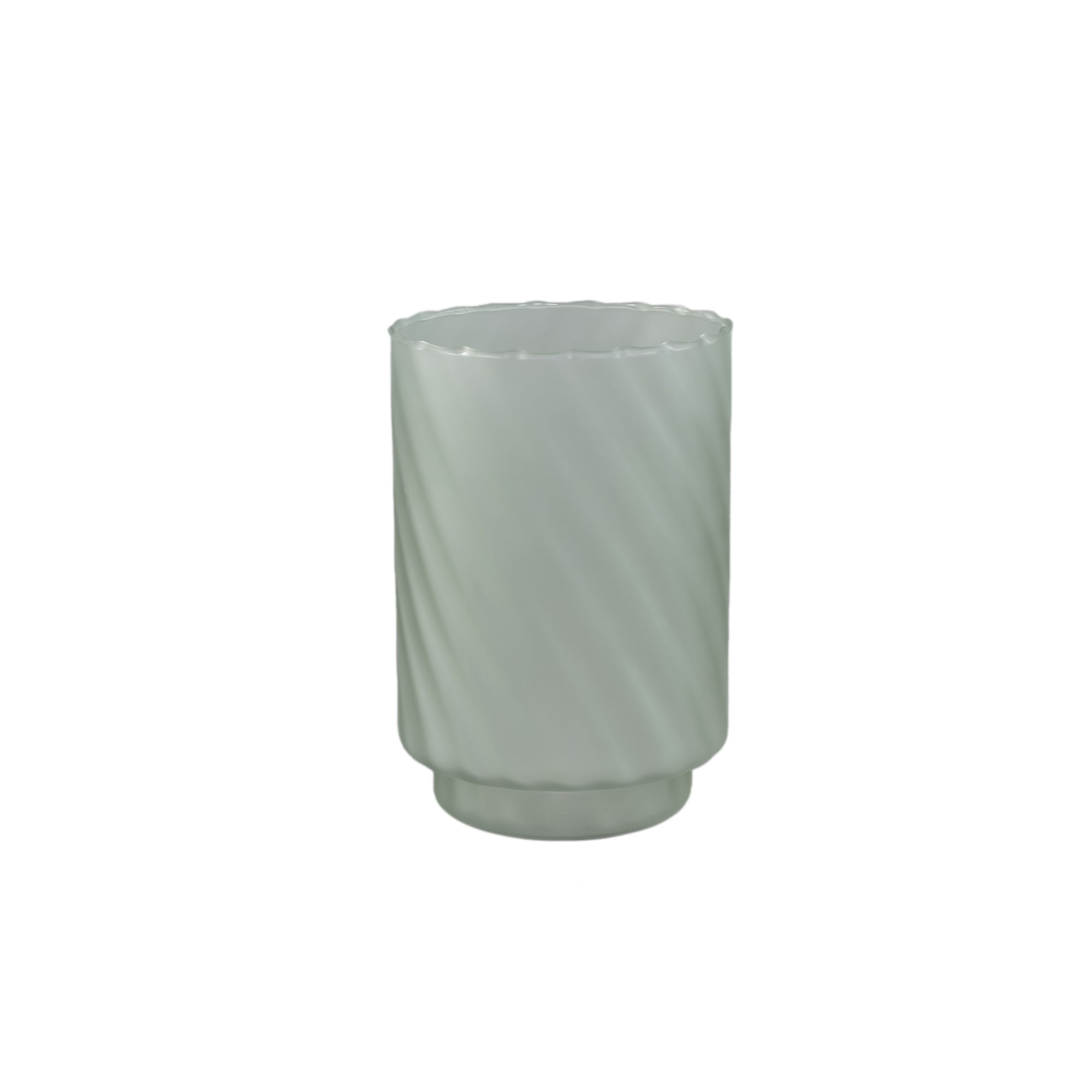 Rameen Bougeoirs en verre — Round Frosted Stormlight - Vert