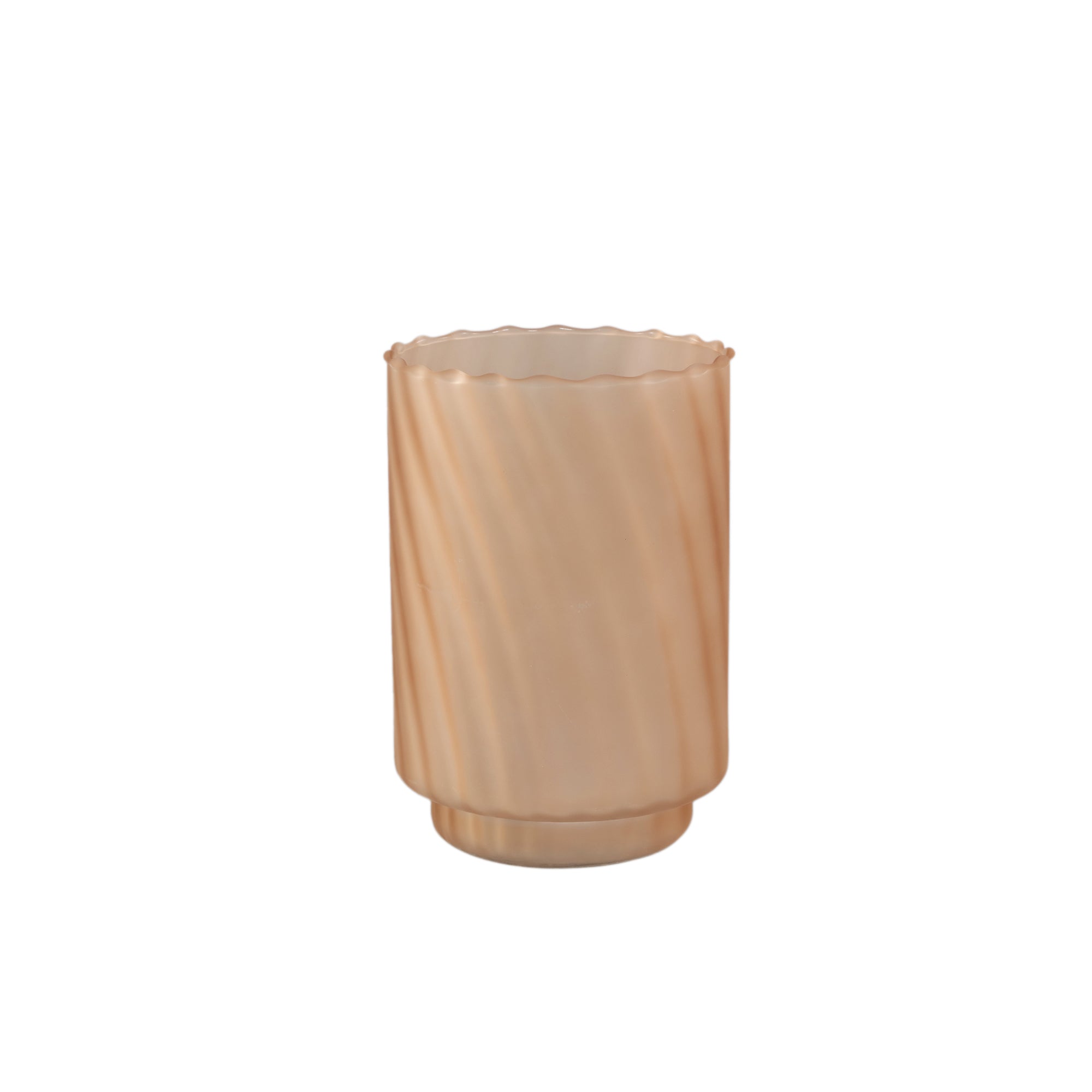Rameen Bougeoirs en verre — Rnd Frosted Stormlight - Marron clair